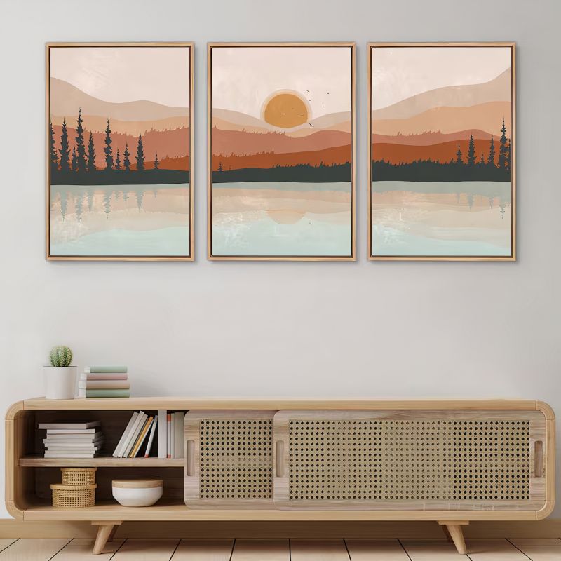 TriptyqueMontagnesetLacStyleNordique bahut