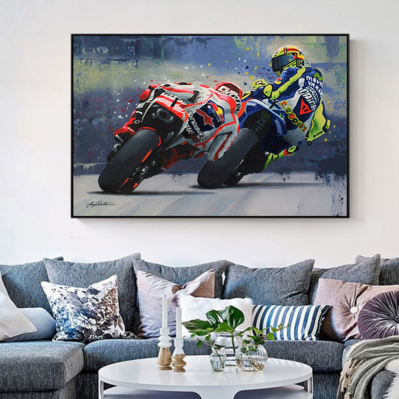 Tableau Moto Gp toile