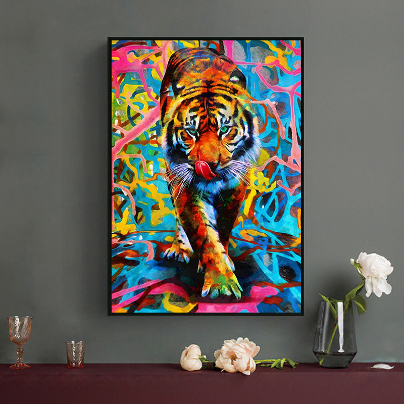 Tableau Tigre Multicolore