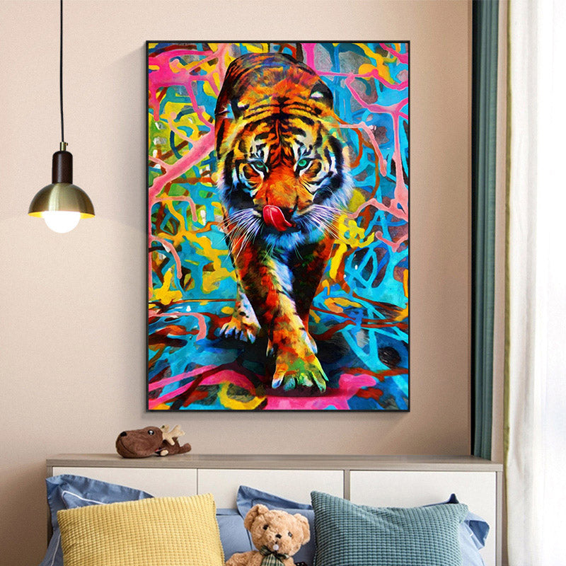 Tableau Tigre Multicolore