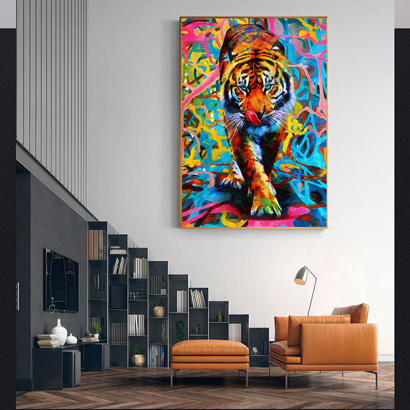Tableau Tigre Multicolore