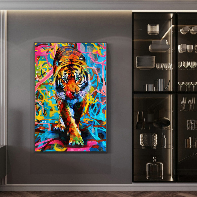 Tableau Tigre Multicolore