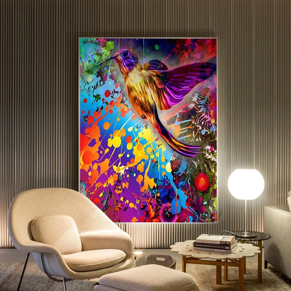 Tableau Oiseau Multicolore