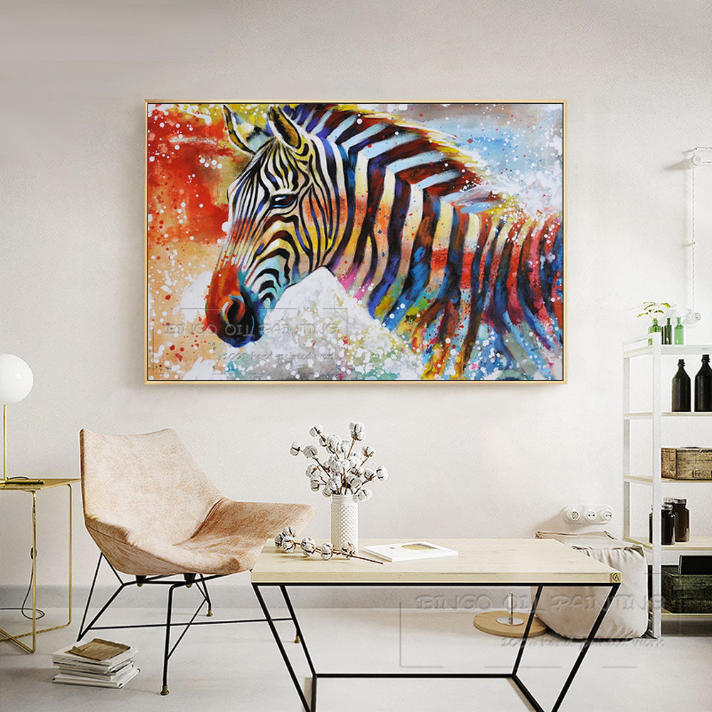 Tableau Zebre Multicolore