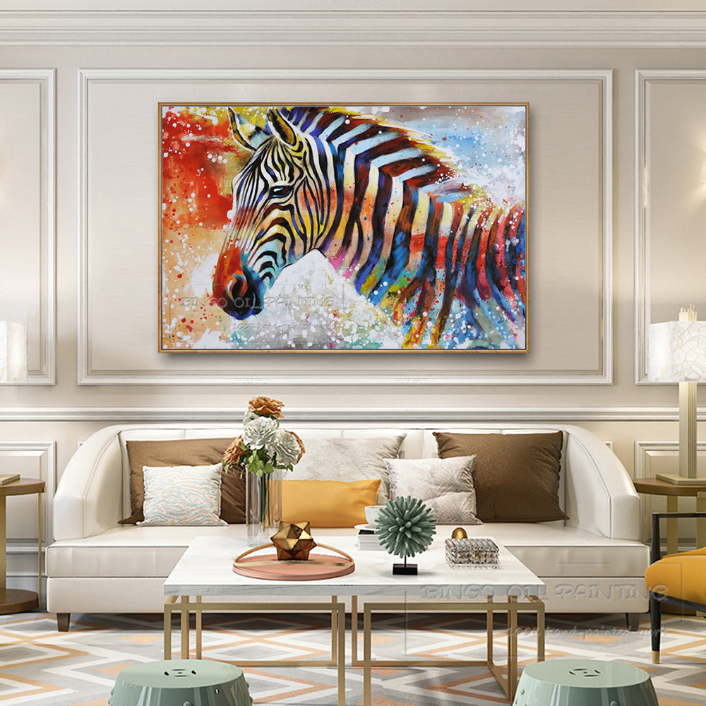 Tableau Zebre Multicolore