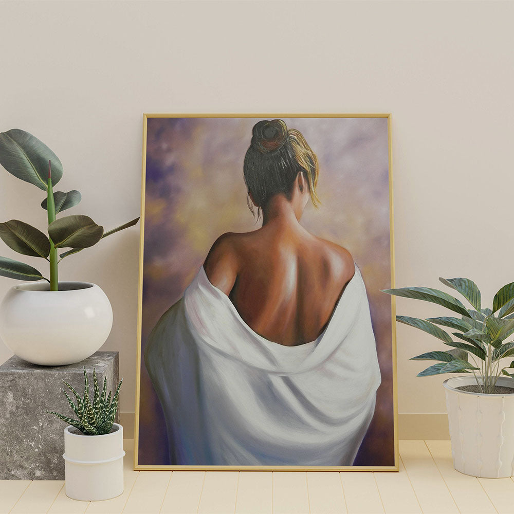 Tableau Peinture Femme De Dos cadre