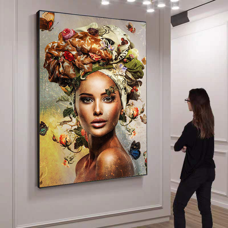 Tableau Femme aux Fleur