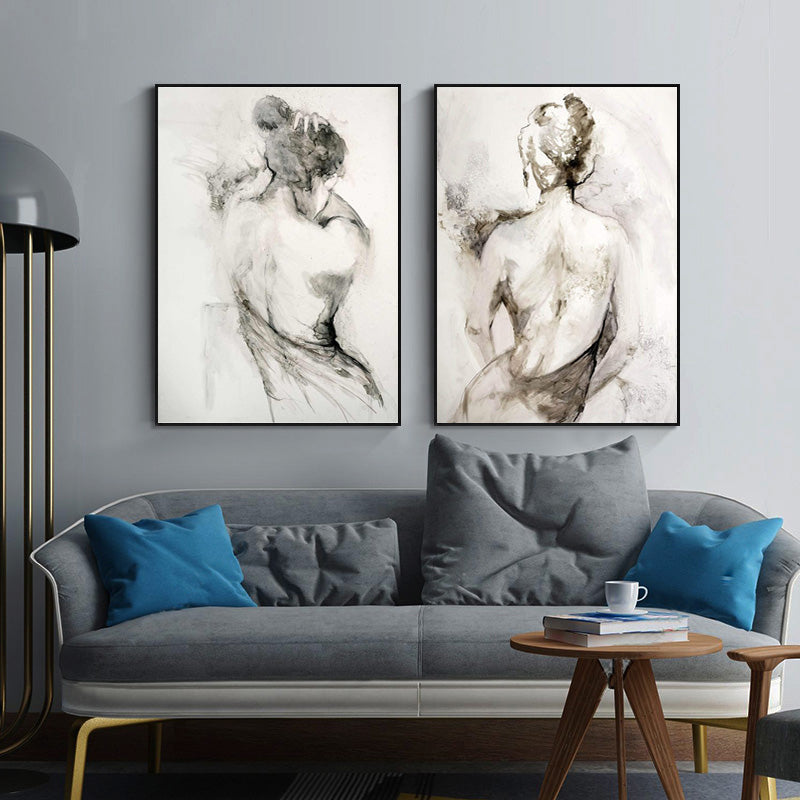 Tableau Femme De Dos Noir Et Blanc