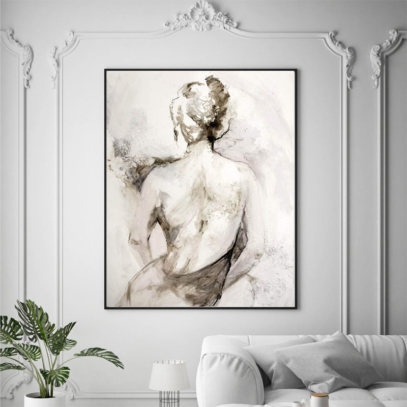 Tableau Femme De Dos Noir Et Blanc