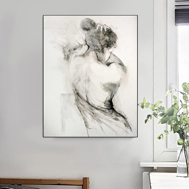 Tableau Femme De Dos Noir Et Blanc toile