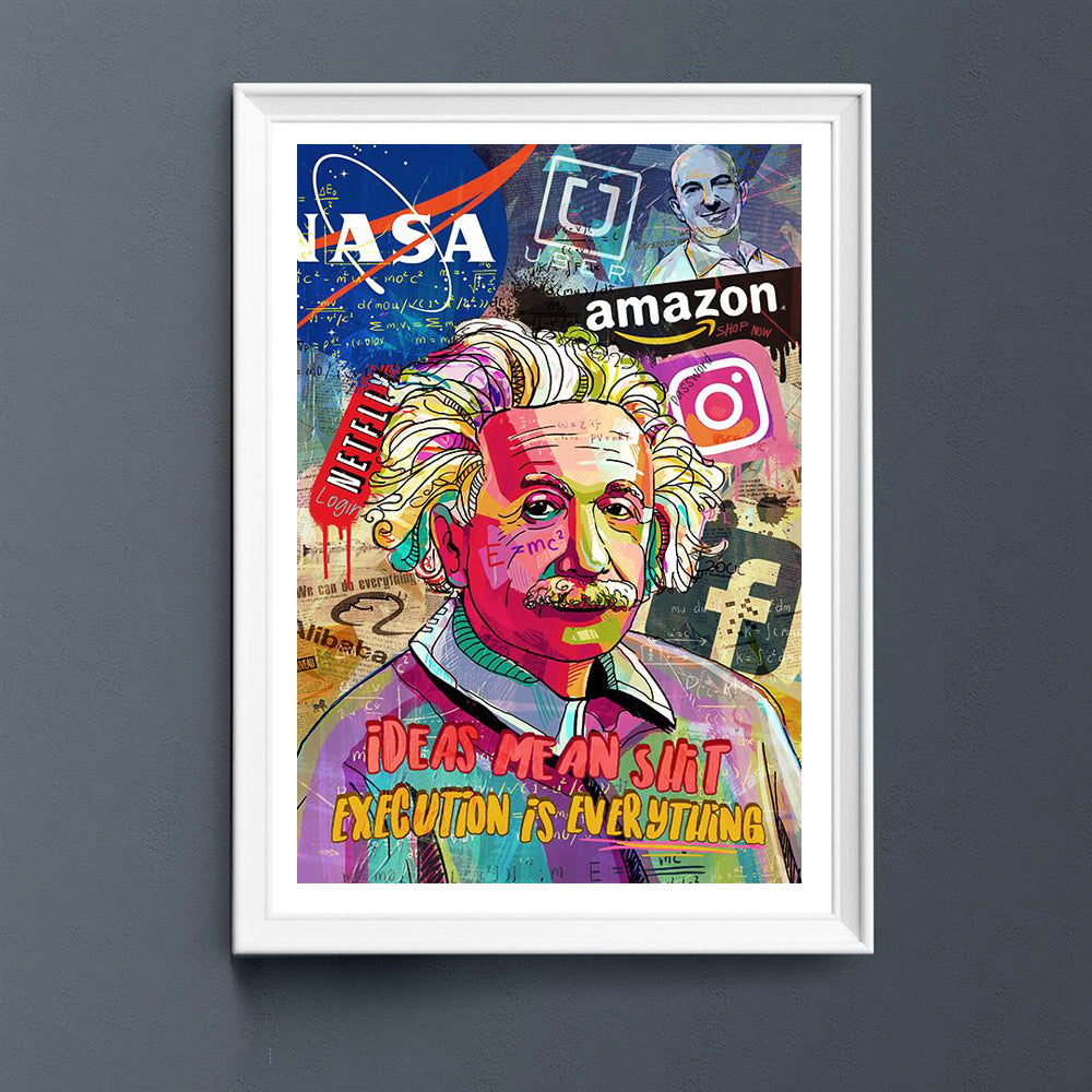 Tableau Einstein Pop Art toile