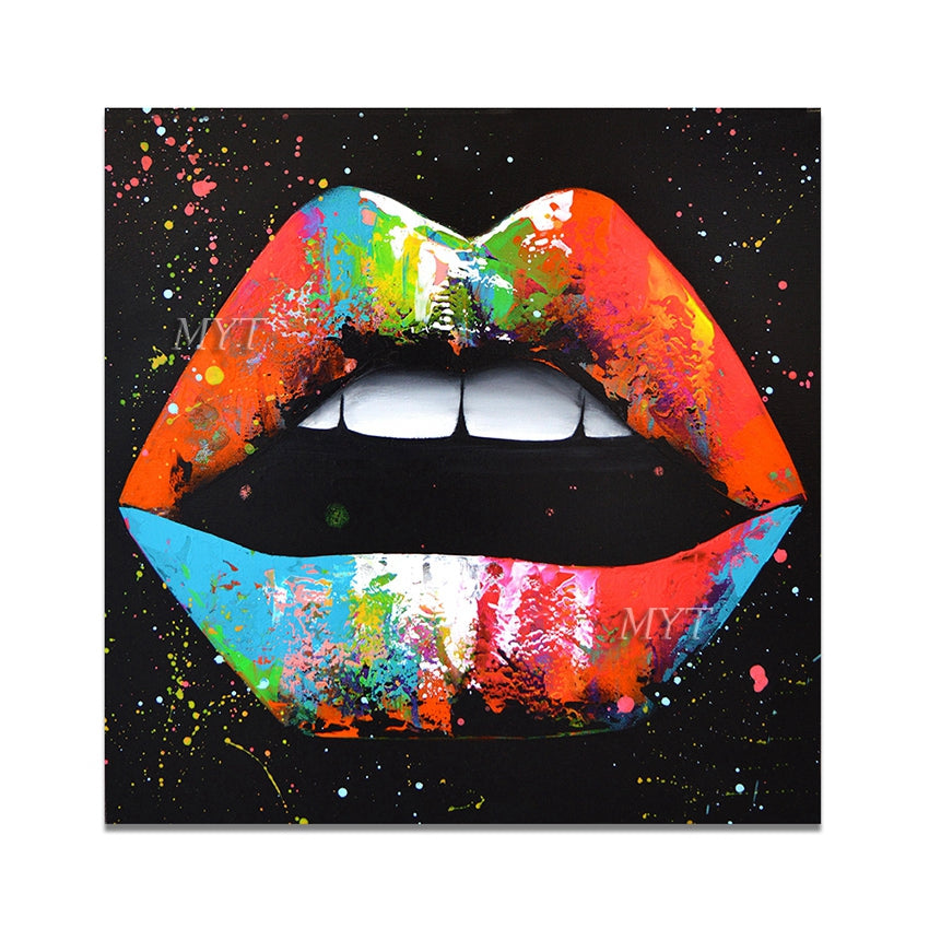 Tableau Bouche de Femme toile