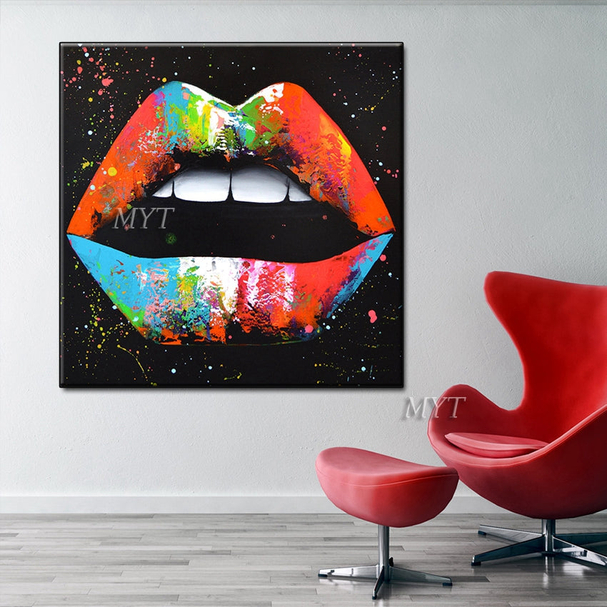 Tableau Bouche de Femme cadre