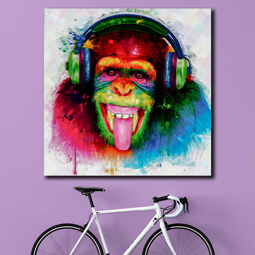 Tableau Gorille Pop Art cadre