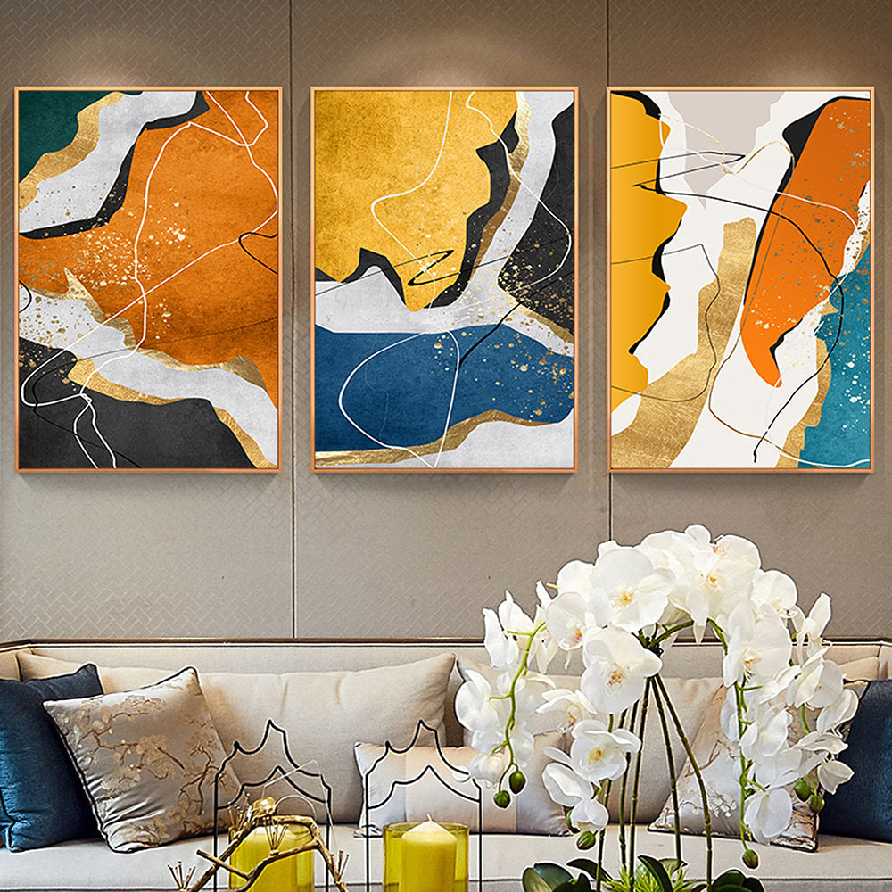 Tableau Abstrait Multicolore Contemporain salon