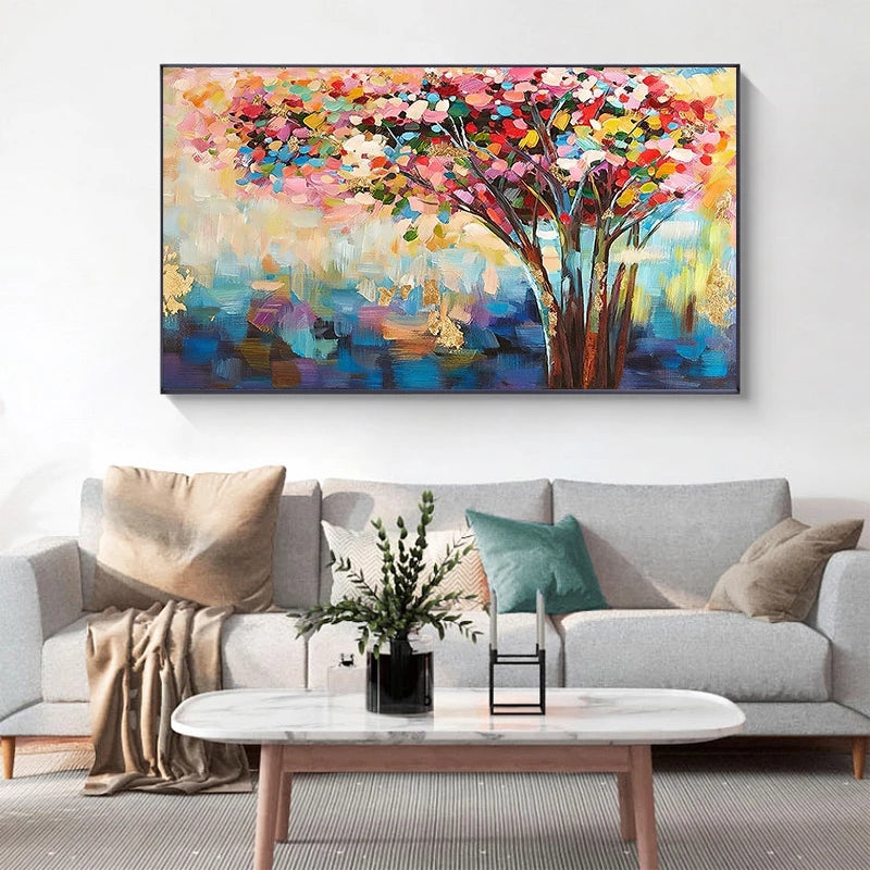 Tableau Peinture Paysage Nature cadre