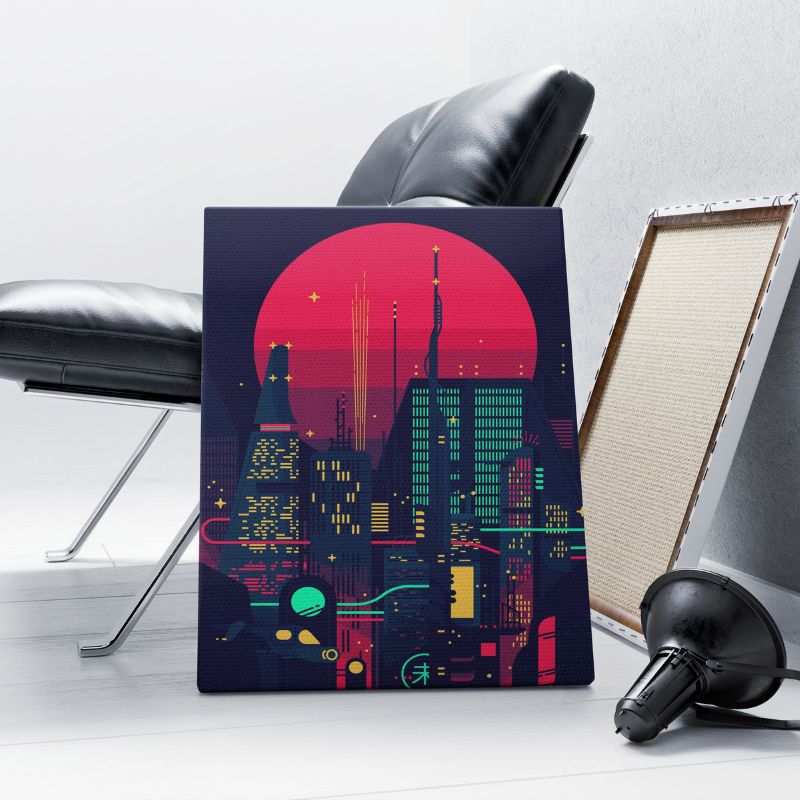 Tableau art moderne japonais cadre