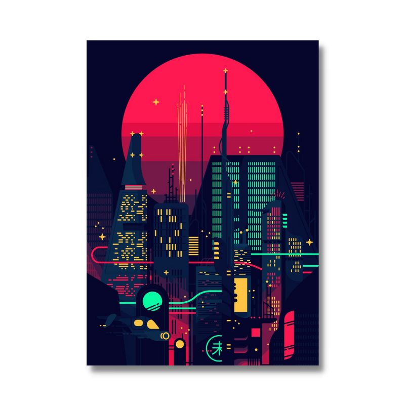 Tableau art moderne japonais toile