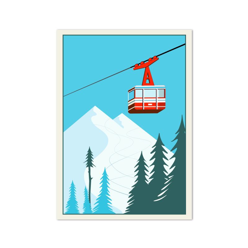 Tableau déco montagne vintage