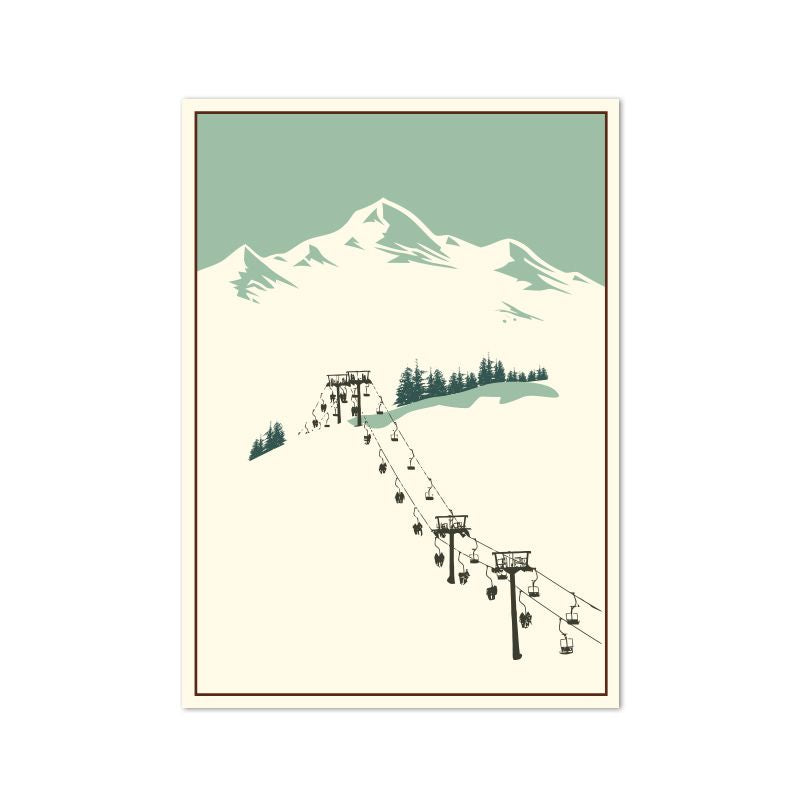 Tableau déco montagne vintage