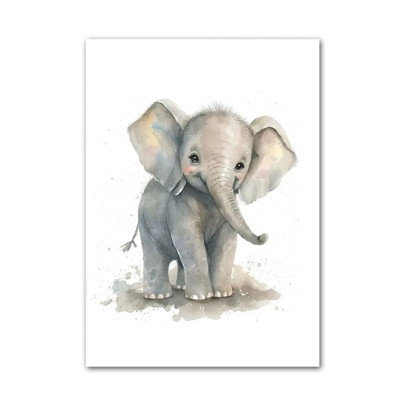 Tableau éléphant chambre d'enfant