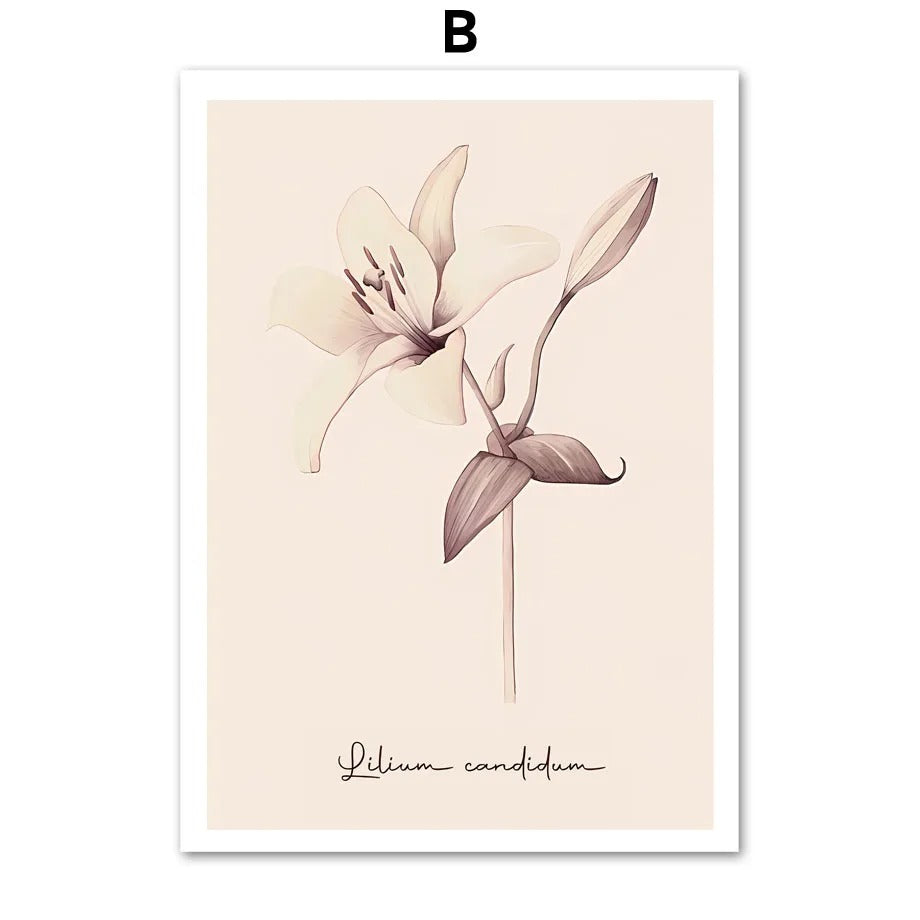 Tableau fleur minimaliste