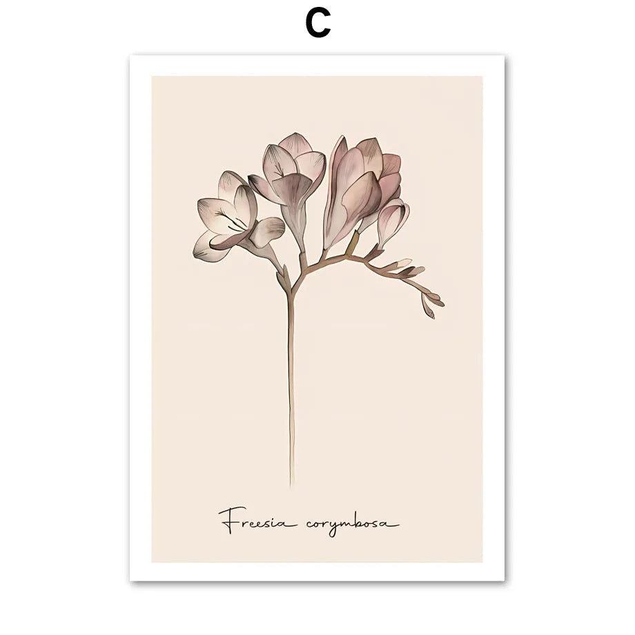 Tableau fleur minimaliste