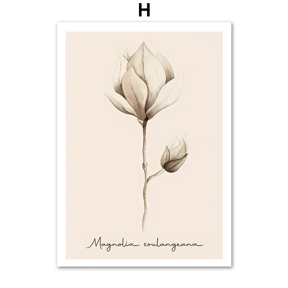 Tableau fleur minimaliste