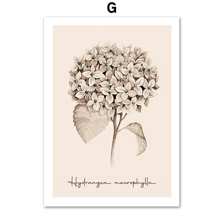 Tableau fleur minimaliste