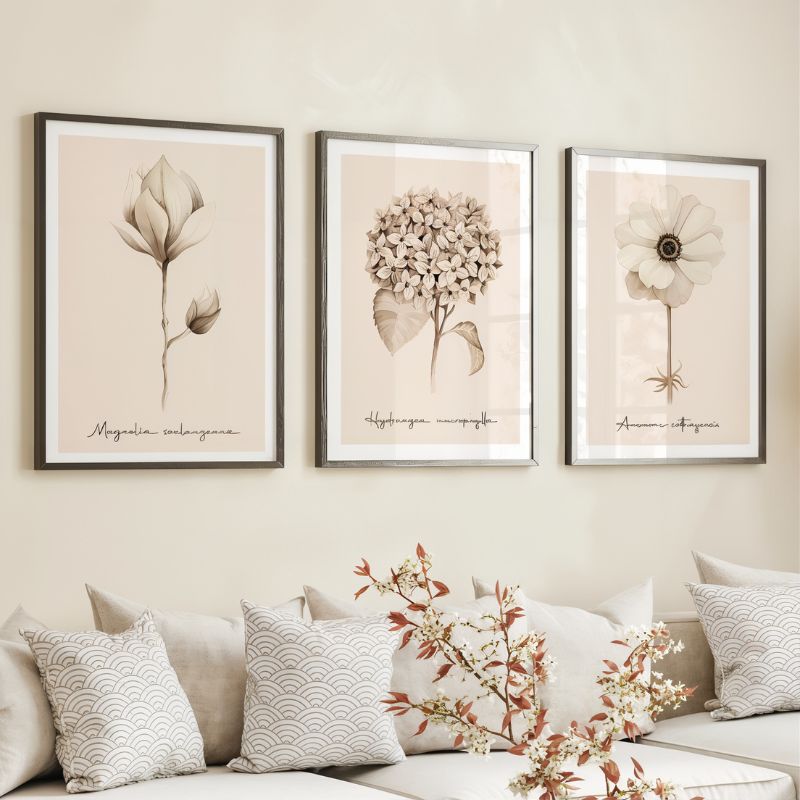 Tableau fleur minimaliste