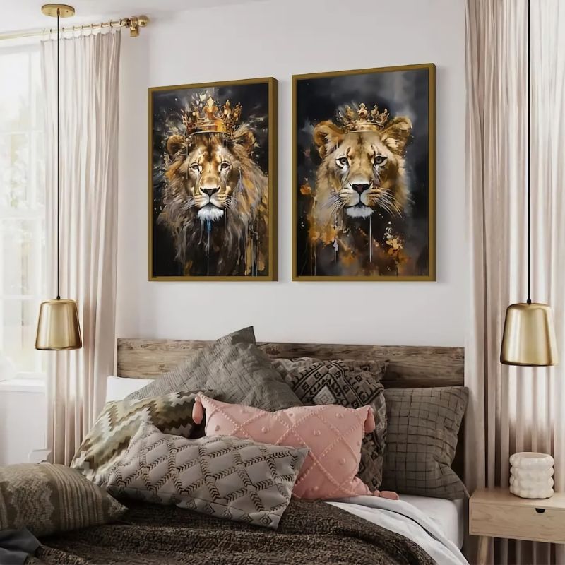 Tableau Lion et sa Couronne chambre