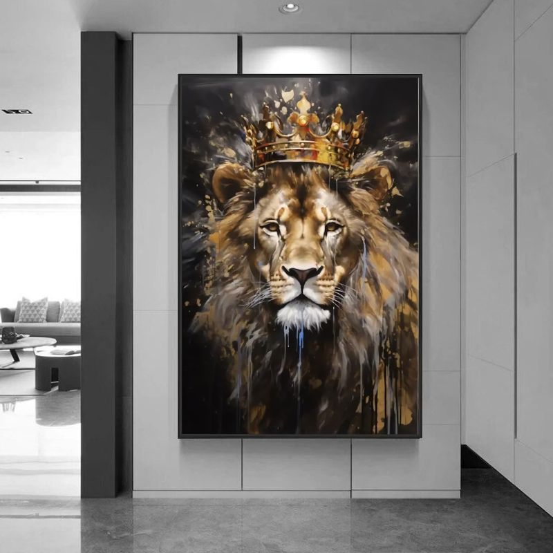 Tableau Lion et sa Couronne