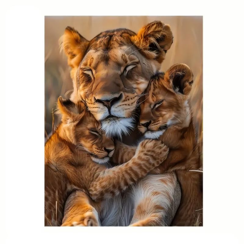 Tableau lionne toile