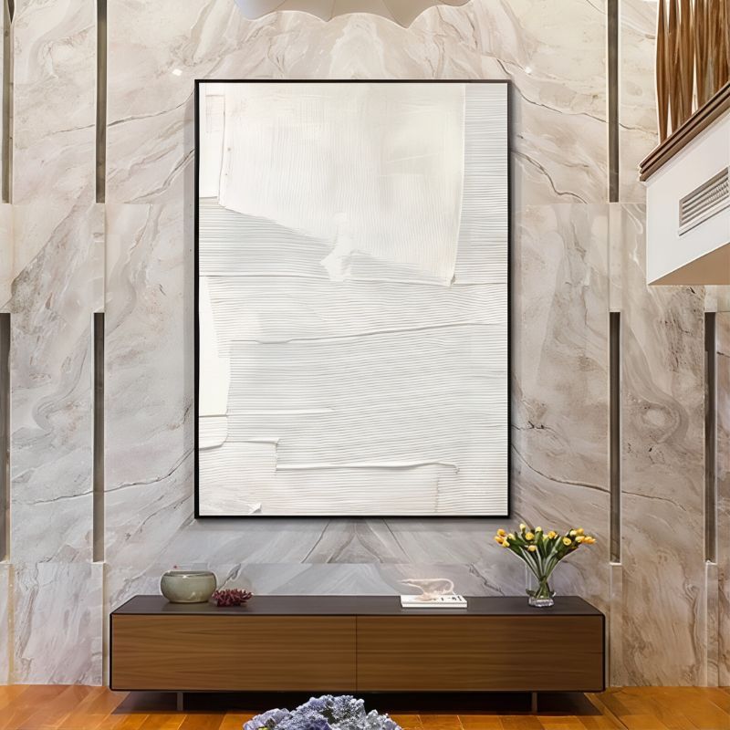 Tableau minimaliste blanc cadre