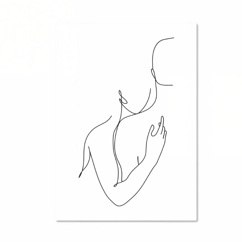 Tableau minimaliste couple toile