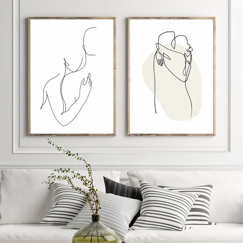 Tableau minimaliste couple