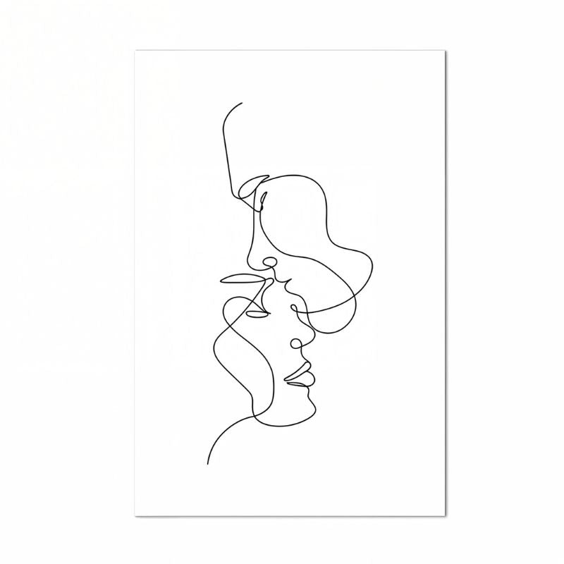 Tableau minimaliste couple
