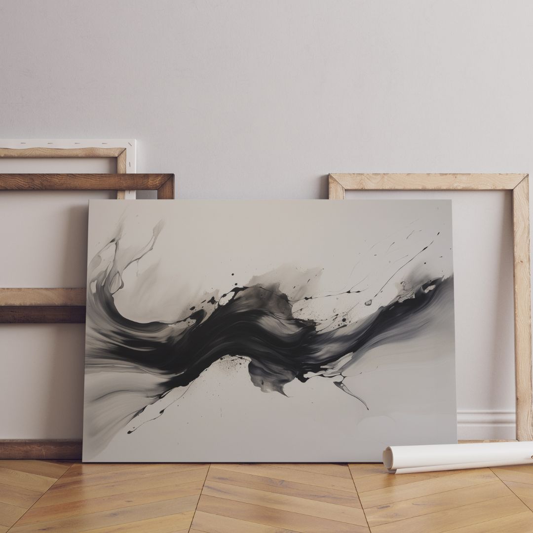 Tableau minimaliste noir et blanc