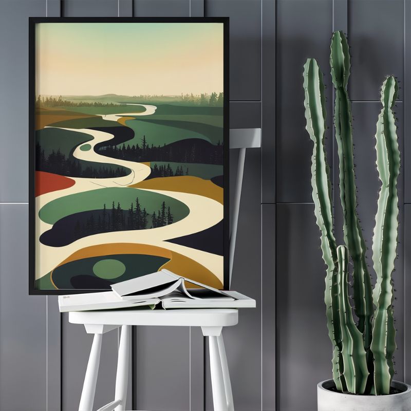 Tableau paysage minimaliste toile