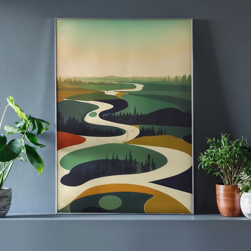 Tableau paysage minimaliste