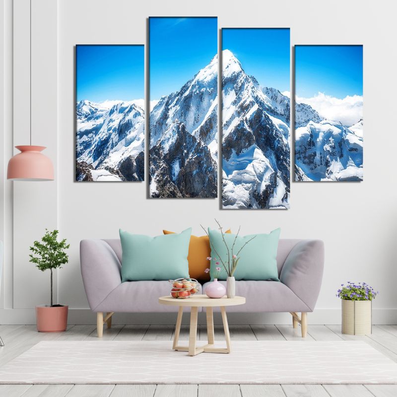 Tableau montagne enneigée
