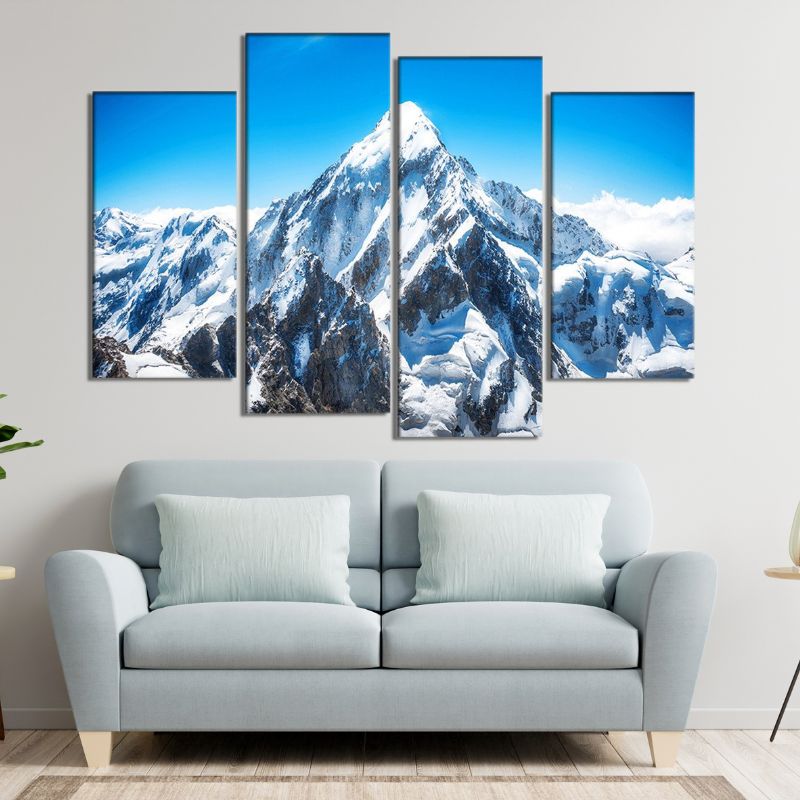 Tableau montagne enneigée