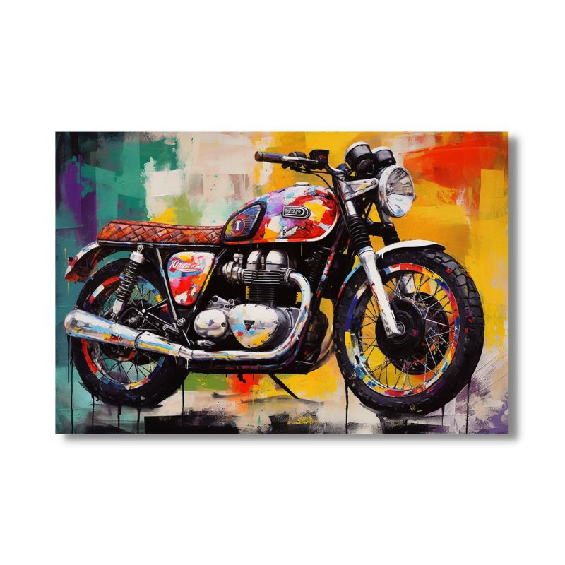 Tableau Pop Art Moto toile