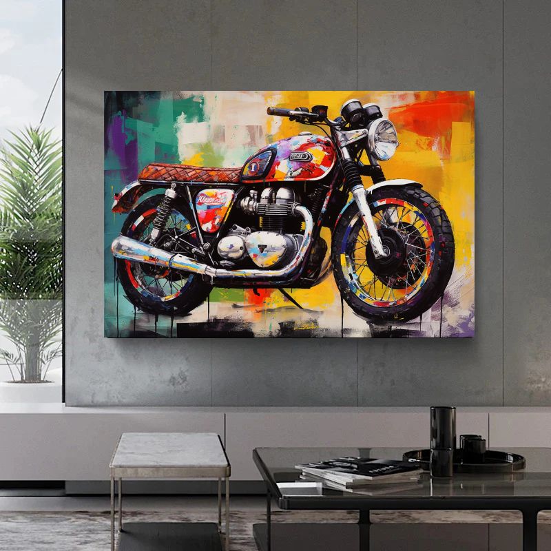 Tableau Pop Art Moto