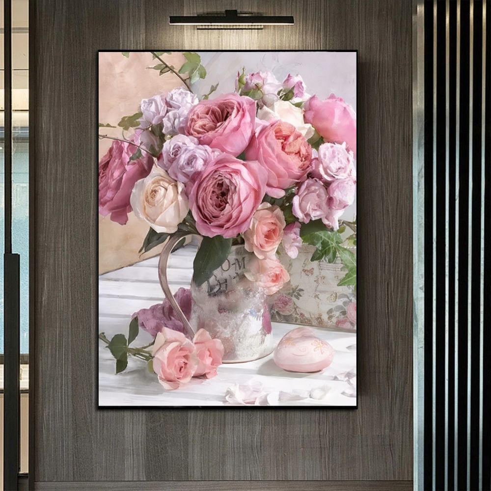 Tableau pot de fleur mur