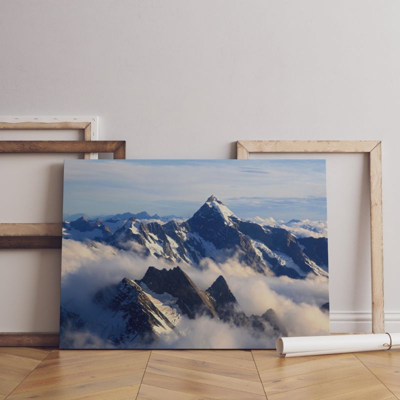 Tableau sommet de montagne cadre