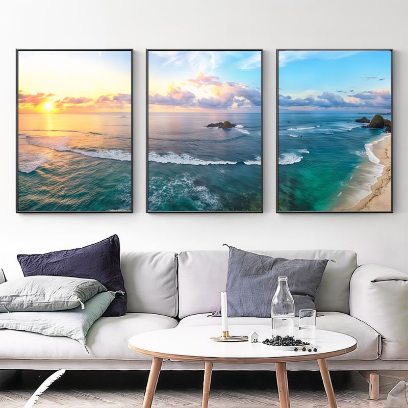 Tableau Triptyque Mer