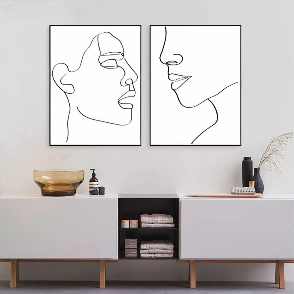 Tableau Visage Minimaliste