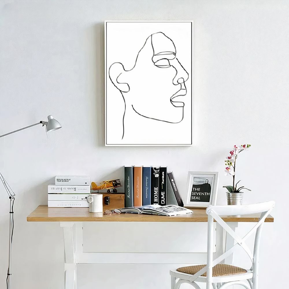 Tableau Visage Minimaliste