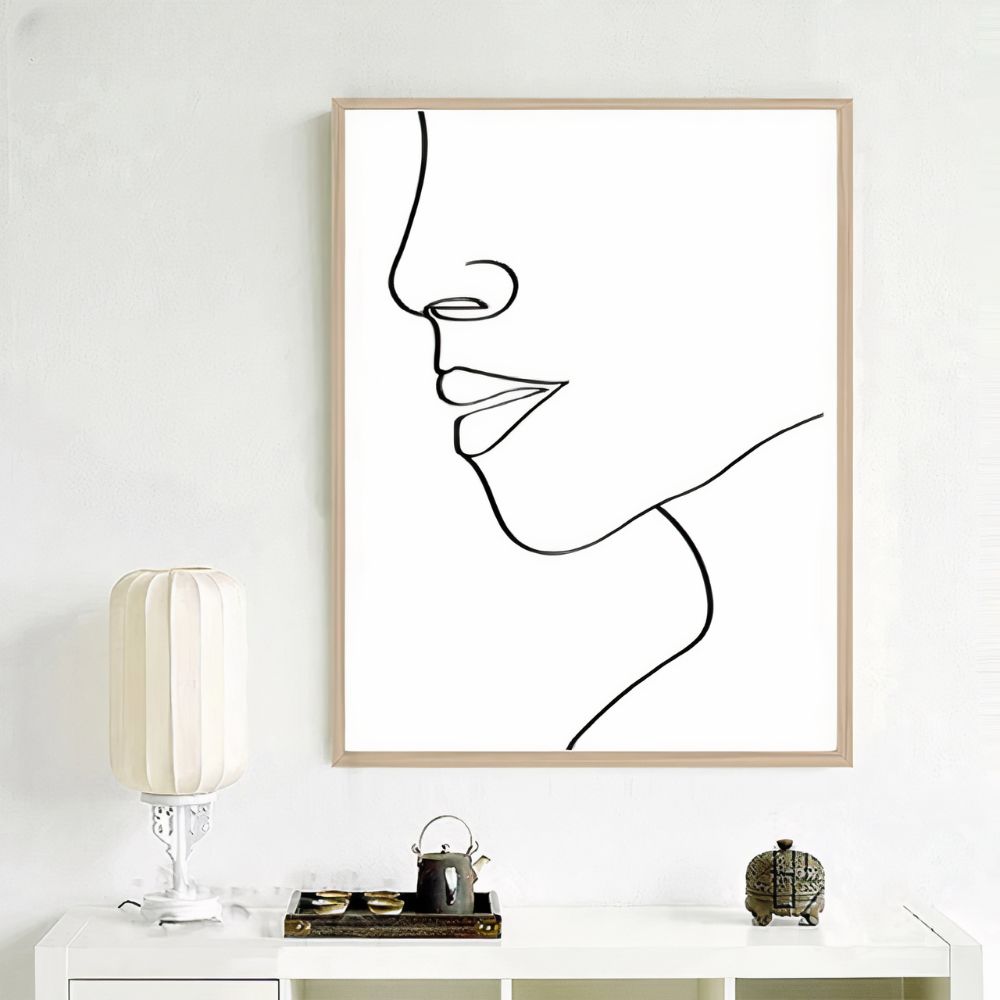 Tableau Visage Minimaliste